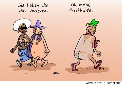 Cartoon: Die Arschkarte 1