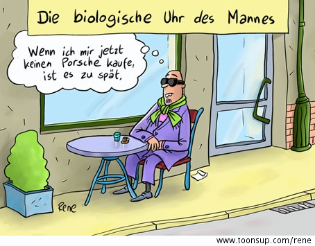 Cartoon: Die biologische Uhr des Mannes 1