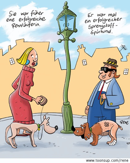 Cartoon: Der Sprengstoffspürhund 1