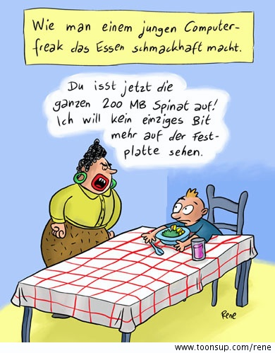 Cartoon: Spinat essen 1