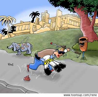 Cartoon: Der Blindenhund 1