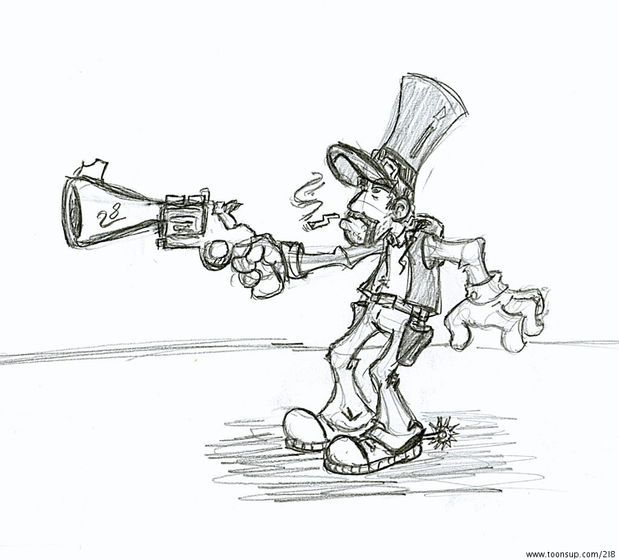 Illustration: Moderner Pistolero 1