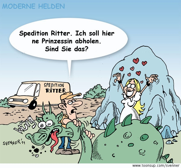 Cartoon: Moderne Helden 1
