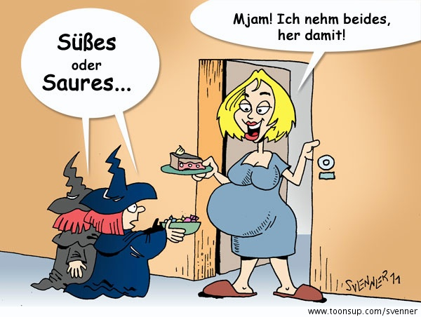 Cartoon: Pregnant Halloween 1