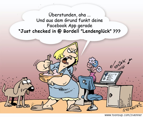Cartoon: Fatale Facebook App 1