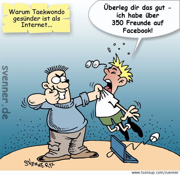 Cartoon: Taekwondo vs Facebook 1