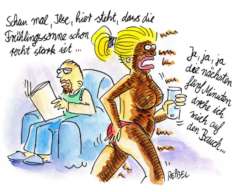 Cartoon: Sonne tanken 1