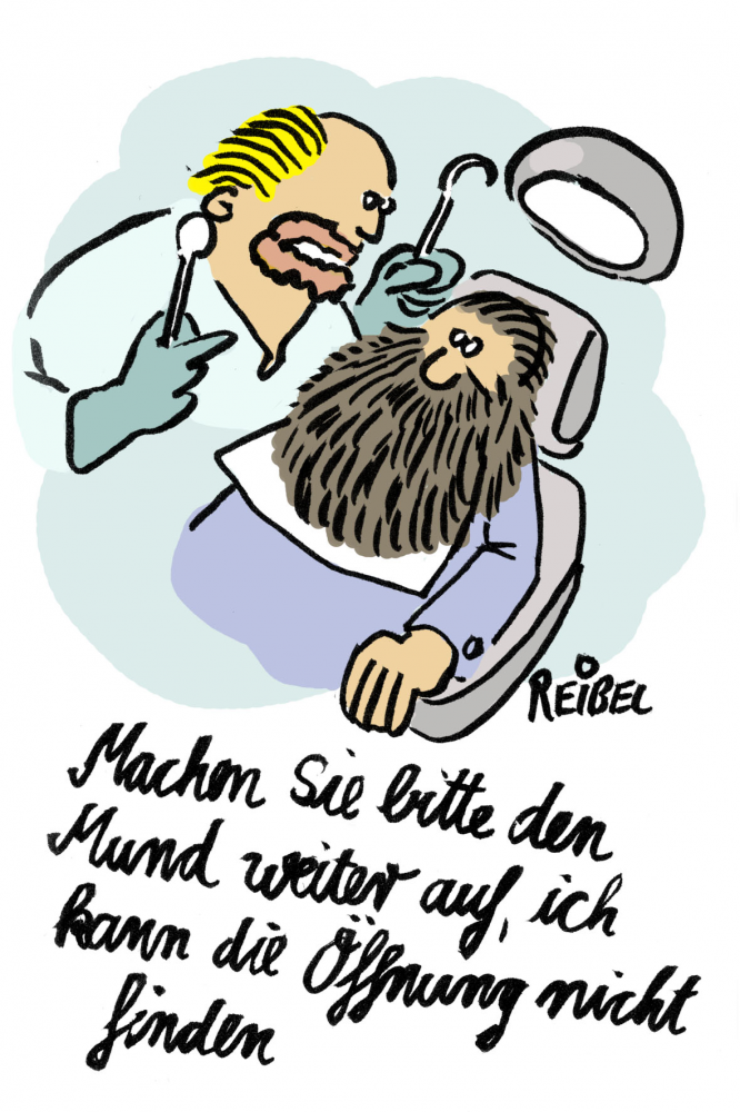Cartoon: Beim Zahnarzt 1