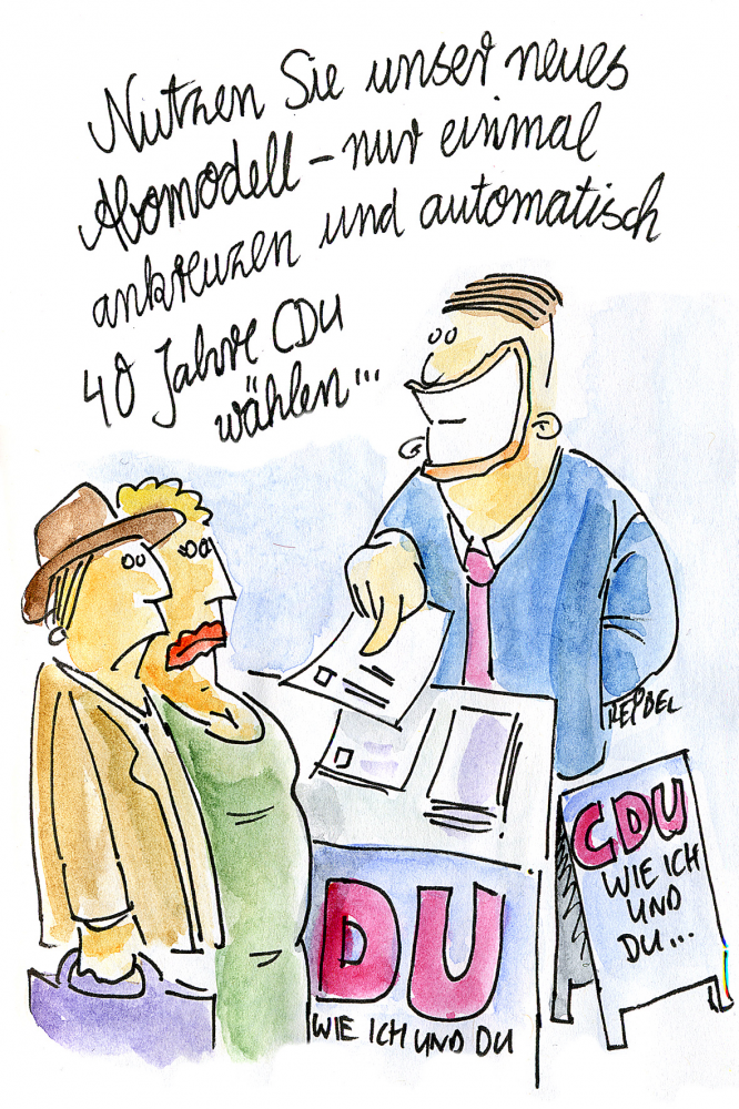 Cartoon: Endlosschleife 1