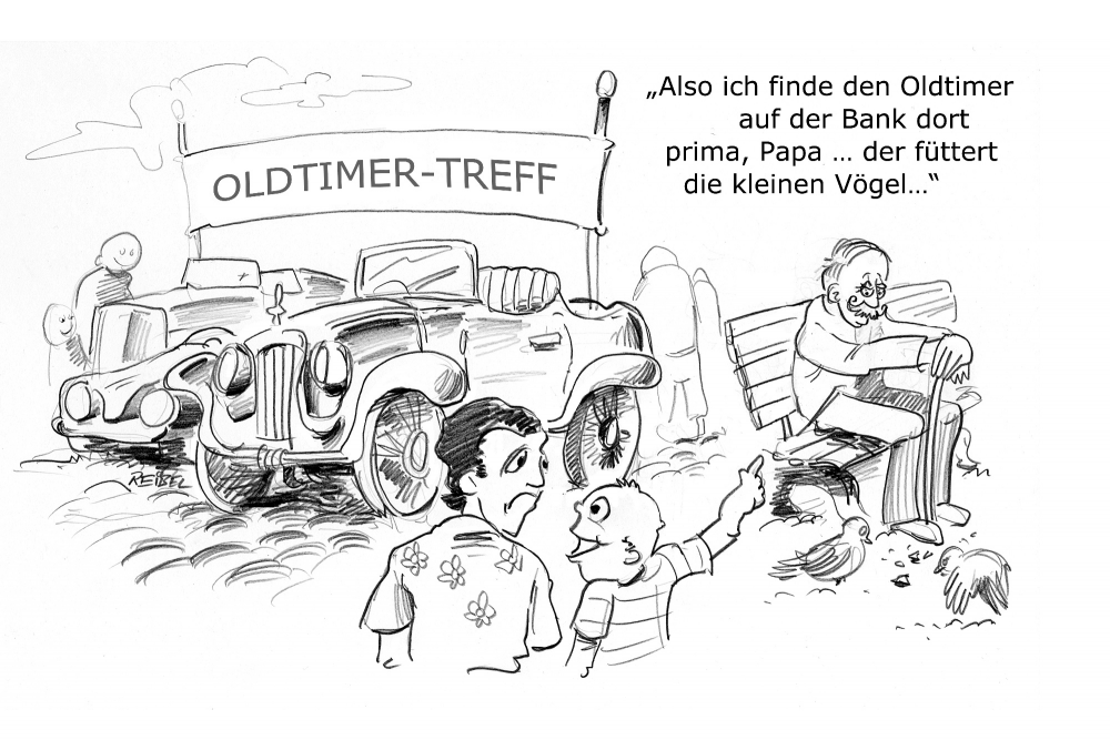 Cartoon: Oldtimer 1