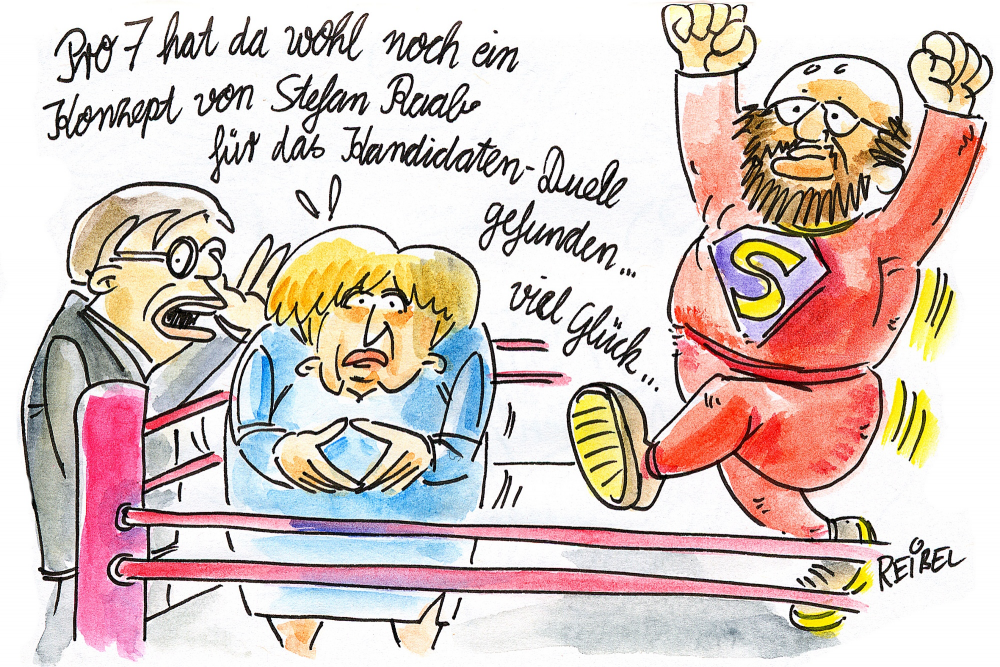 Cartoon: Kandidatenduell 1