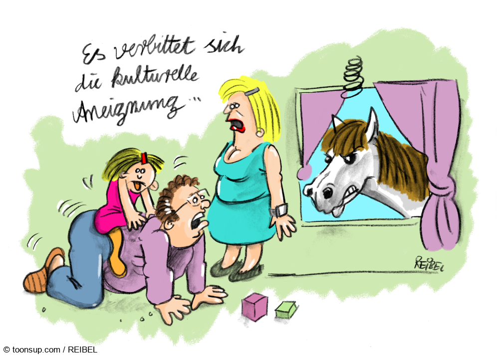 Cartoon: Hoppe, hoppe, Reiter 1