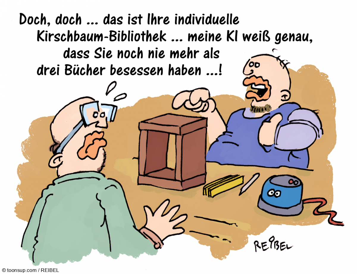 Cartoon: offenes Buch 1