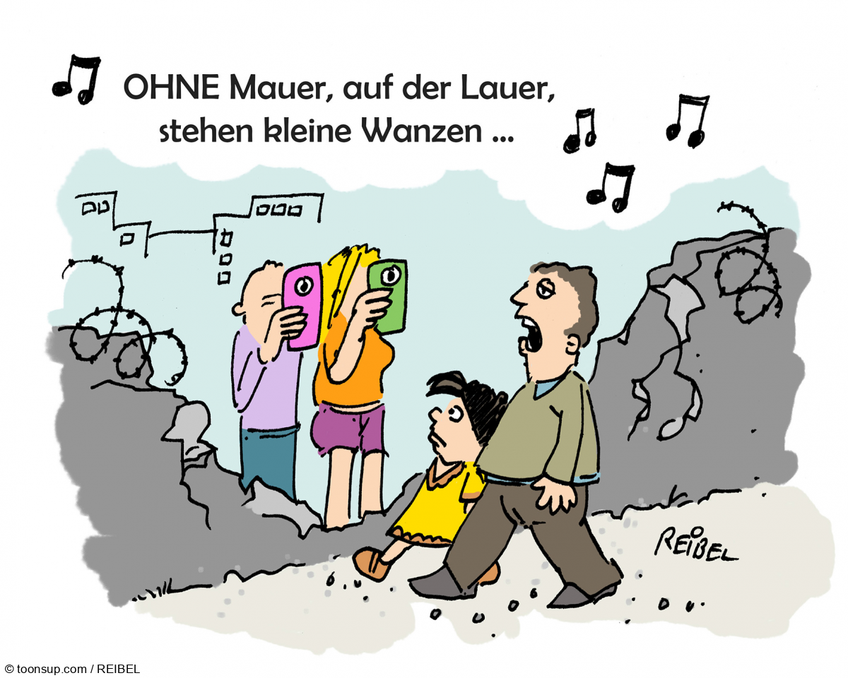 Cartoon: Mauerschauer 1