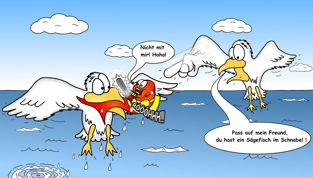 Cartoon: Sägefisch 1