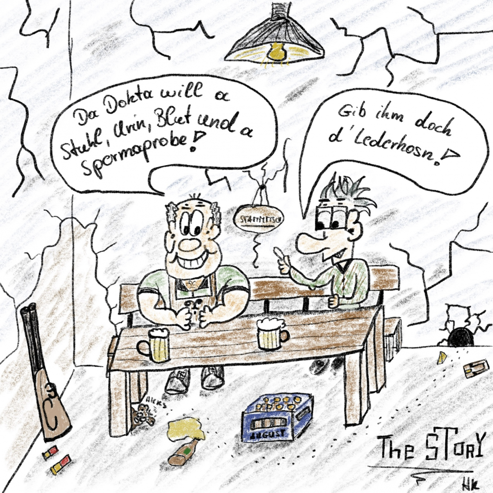 Cartoon: Urinprobe 1