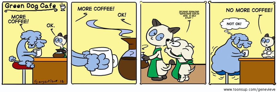 Cartoon: GDC No More Coffee 1