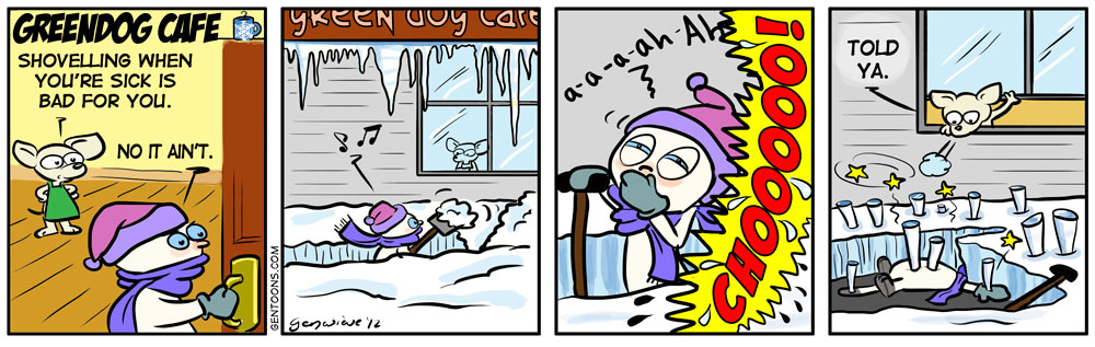 Comic: Schippen mit Schnupfen 1