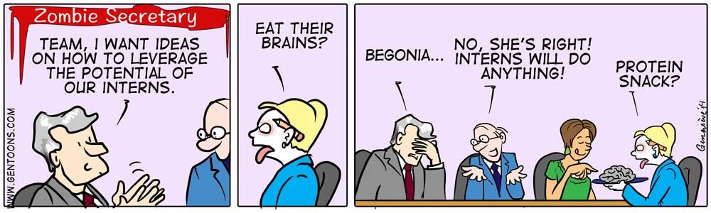 Comic: Zombie eats Interns 1