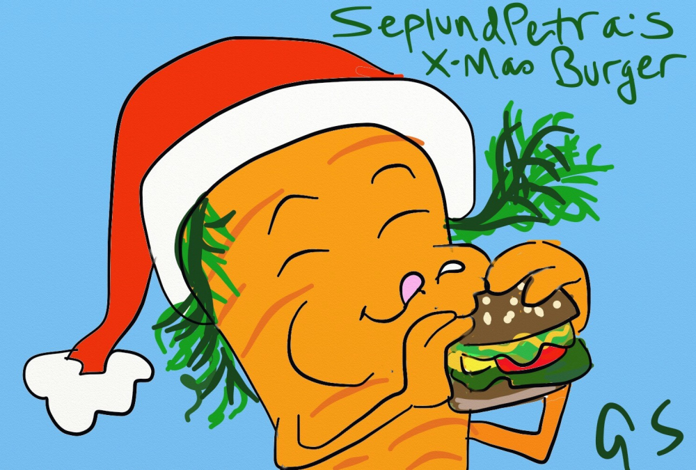 Illustration: Veggie burger for a carrot 1
