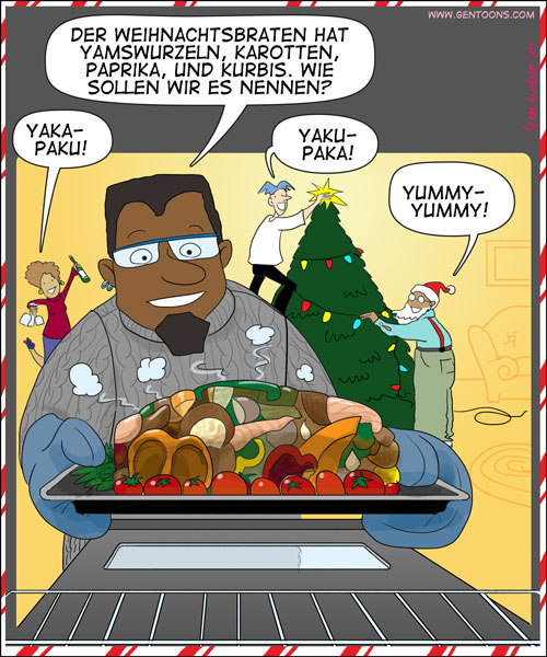 Cartoon: UpVent Weihnachtsbraten 1