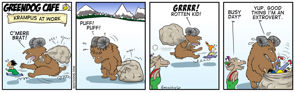 Comic: Krampus bei der Arbeit 1