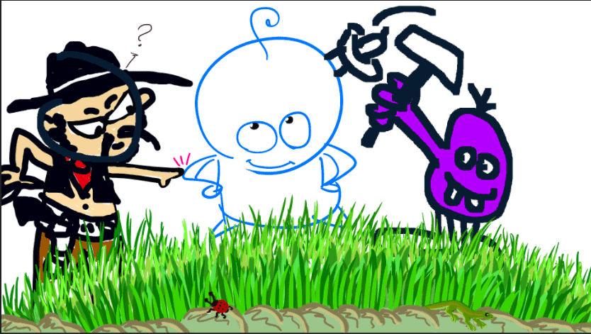 Illustration: ZusammenKritzeln Cowboy Eggplant Ghost? 1