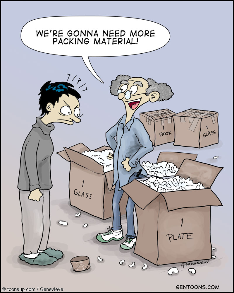 Cartoon: Verpackungsmaterialien 1