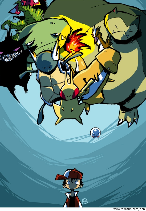 Illustration: Pokemon Blaue Edition//sehr effektiv! 2