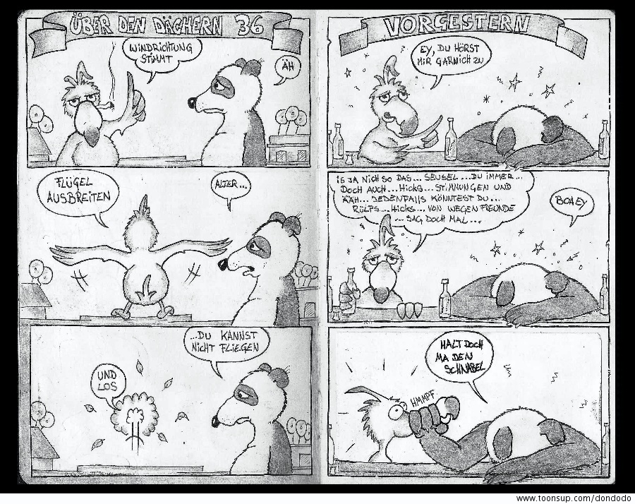 Comic: Über den Dächern 36 / Vorgestern 1