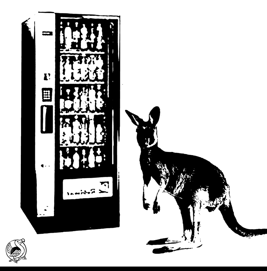 Concept Art / Character Design: Automat mit Kangaroo 1