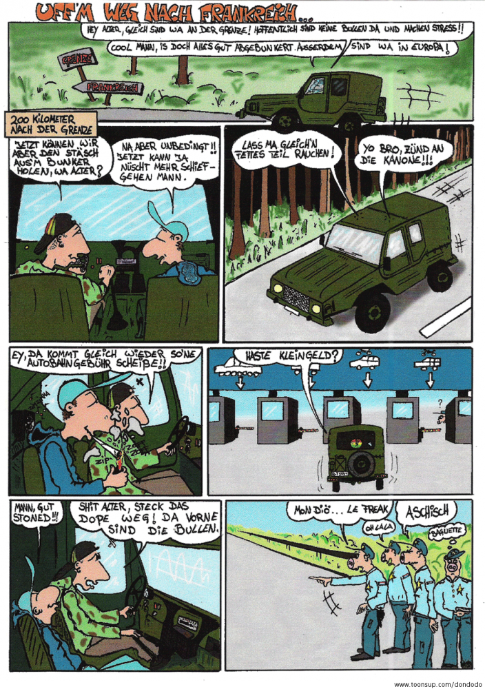 Comic: Aufm Weg nach Frankreich 1