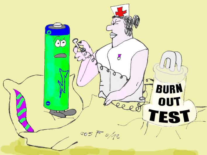 Cartoon: Burnout Test 1