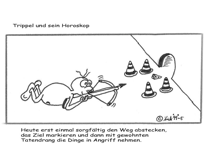 Cartoon: Trippel und sein Horoskop 1