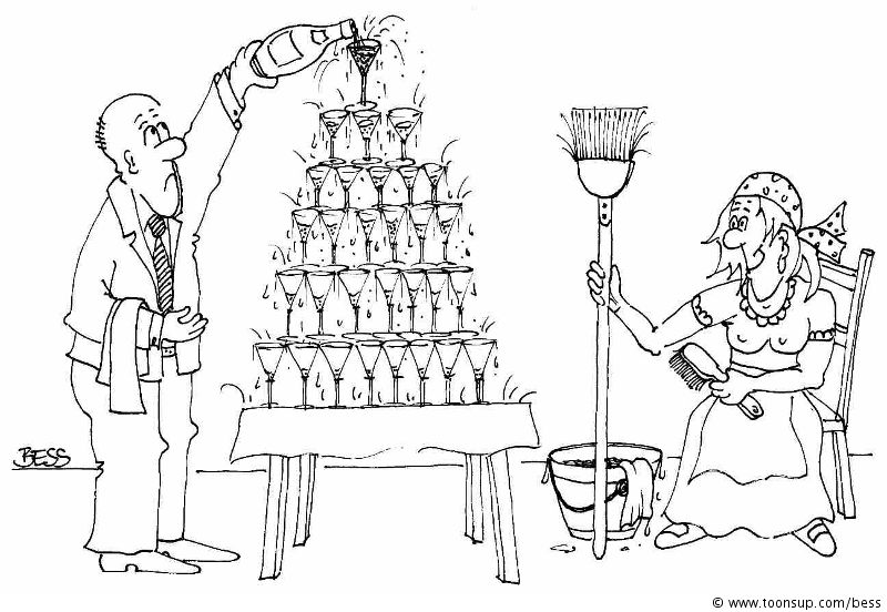 Cartoon: Sektlaune 1