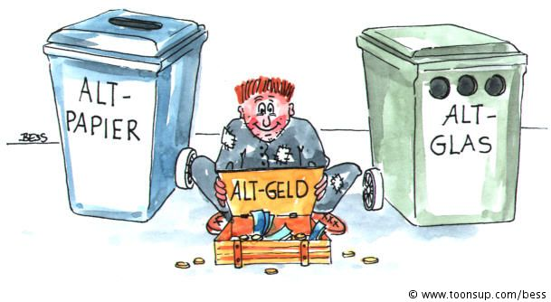 Cartoon: Alt-Geld 1