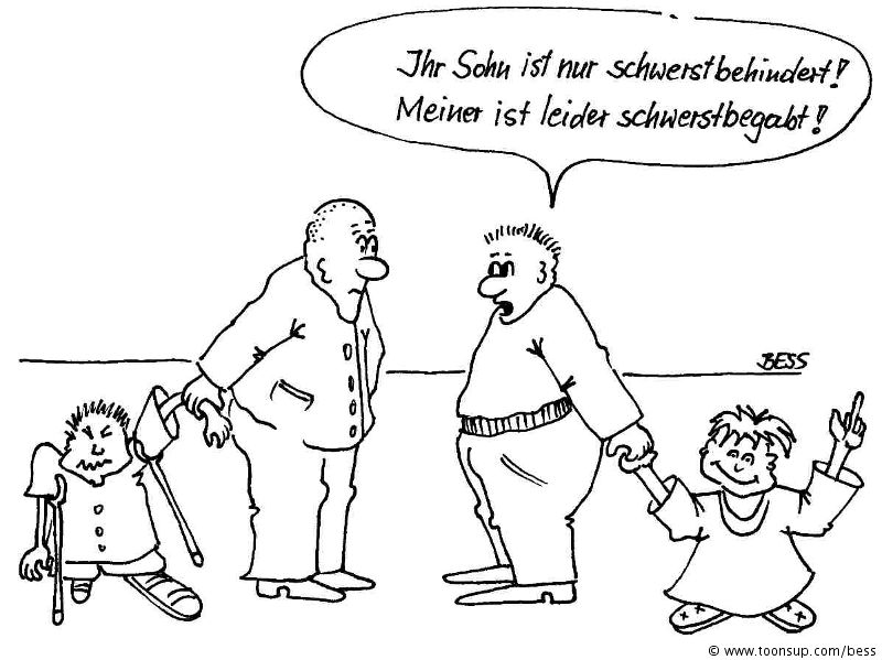 Cartoon: schwerstbegabt 1