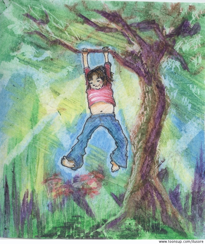 Illustration: Little Jane übt Tarzan 1