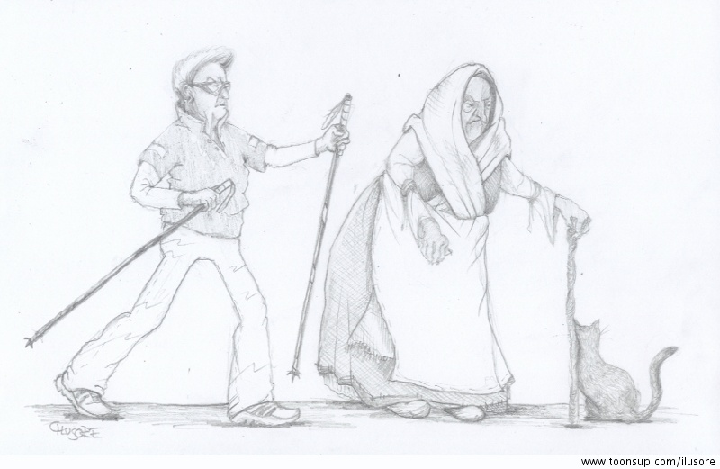 Illustration: Alte Weiber im Wandel der Zeit 1