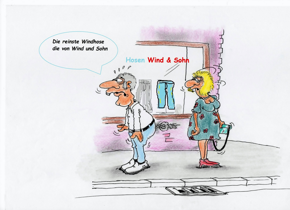 Cartoon: Windige Hose 1