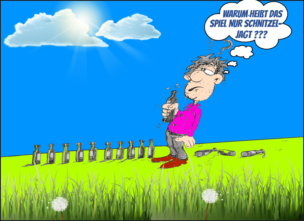 Cartoon: Scnitzeljagt 1
