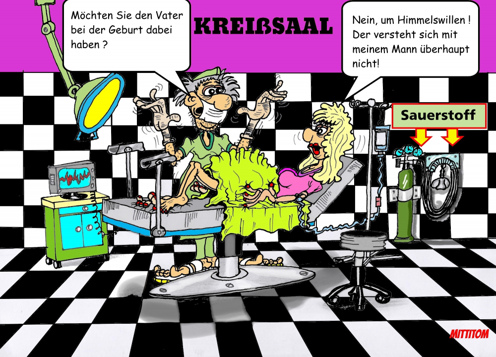 Cartoon: Entbindung 1
