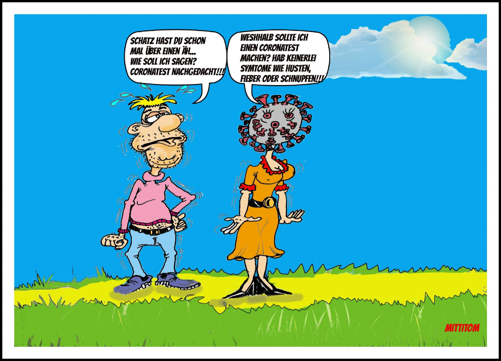 Cartoon: Coronatest 1