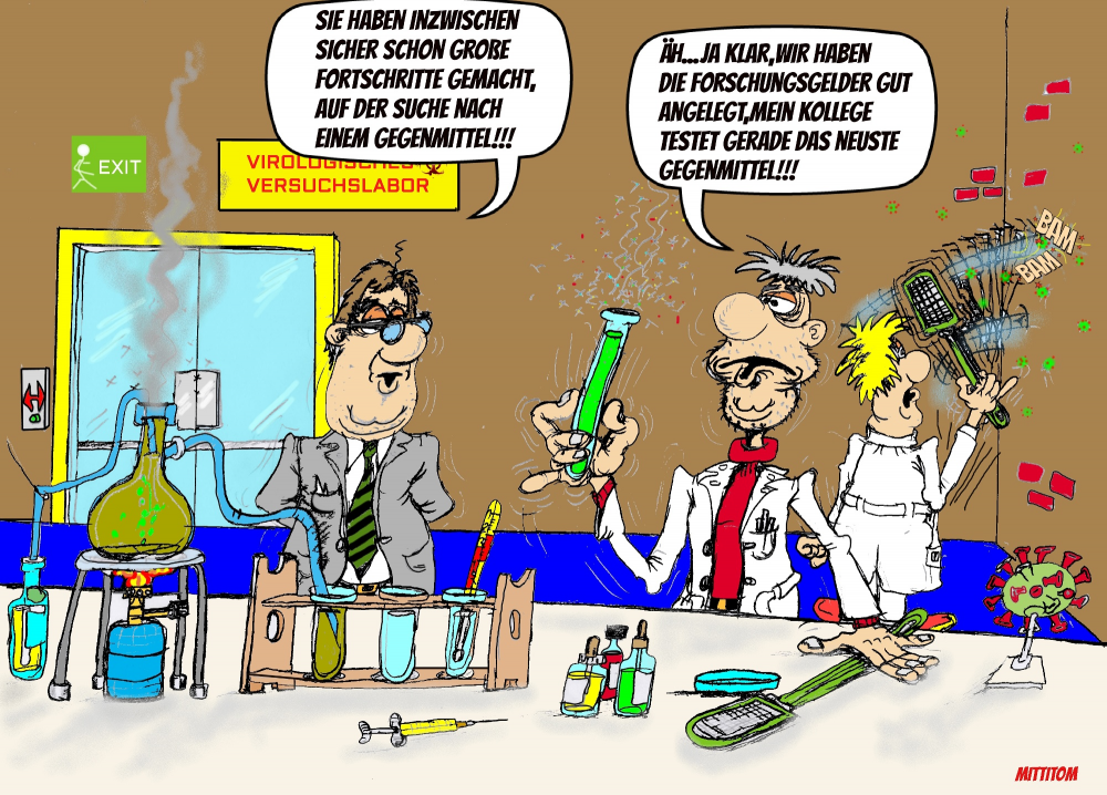 Cartoon: Klatsch das Virus 1