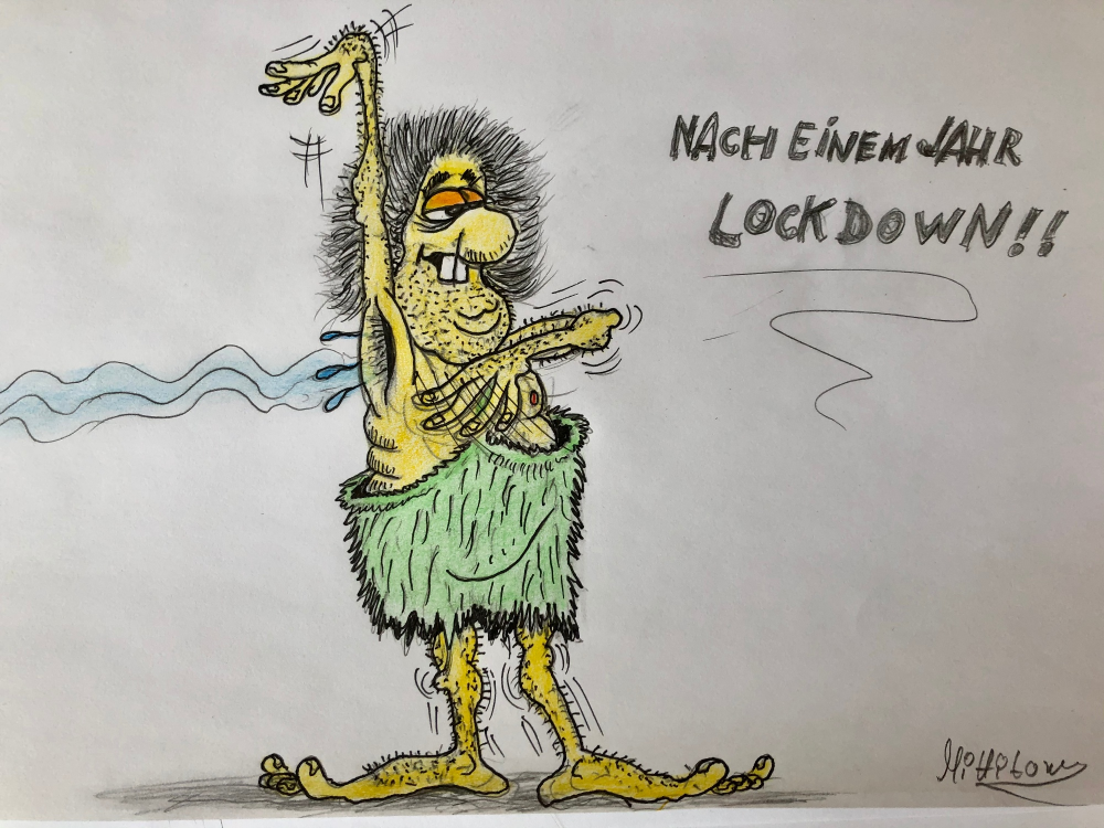Cartoon: Ein Jahr Lockdown 1