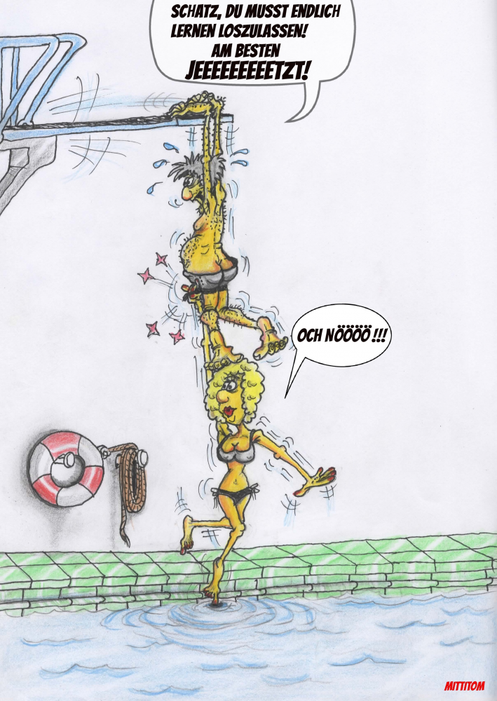 Cartoon: Loslassen 1