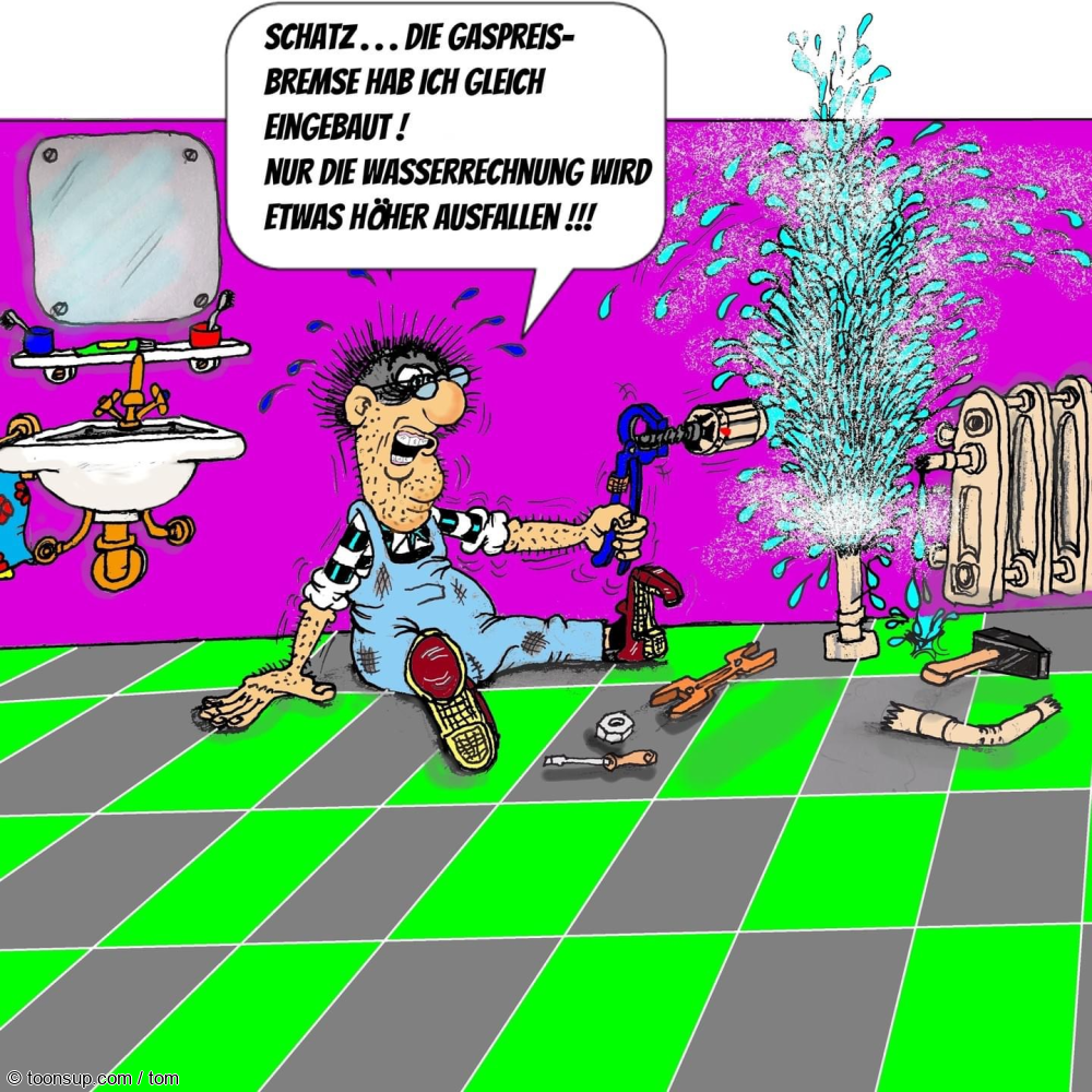Cartoon: Gaspreisbremse für Heimwerker 1