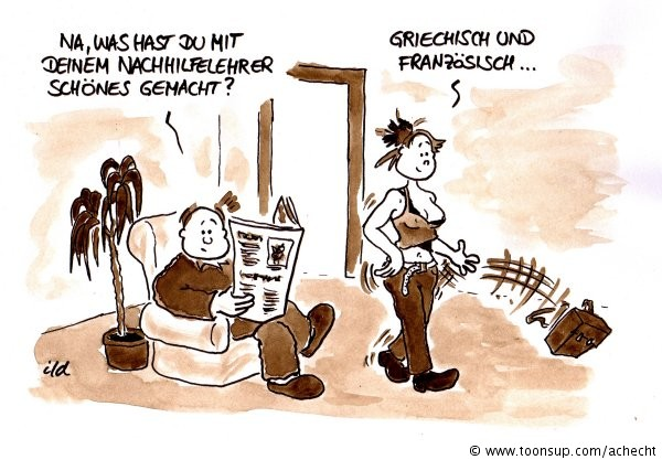 Cartoon: Griechisch und Französisch 1