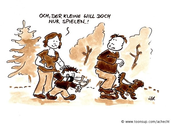 Cartoon: Der will doch nur spielen 1