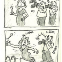 Ausrastende Prinzessin - Comic-Vor-Vor-Skizze